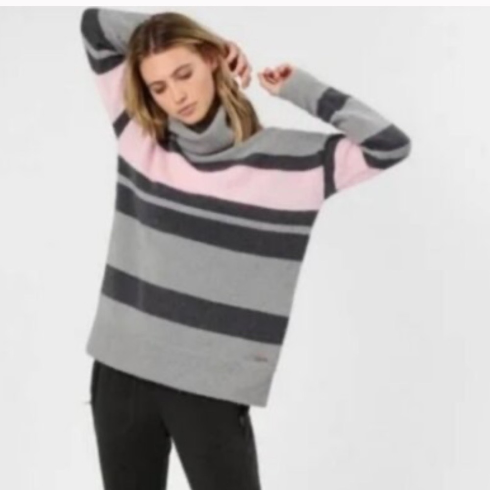 Sweaty Betty Bloomsbury Knit Stripe Turtleneck Sweater